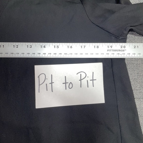 New Directions Button Up‎ Chiffon Shirt High Low Pleated Back Rhinestone Small - Picture 10 of 12